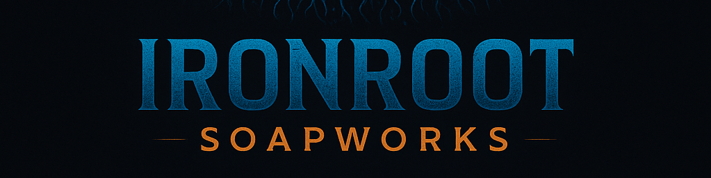 ironroot soapworks logo design
